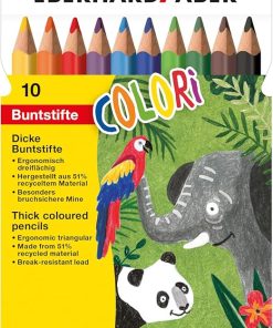 EF Colori Kalın Üçgen Kuruboya 10lu