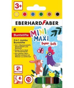 EF Minimaxi 3ü Bir Arada Jumbo Renkli Kalem 6lı