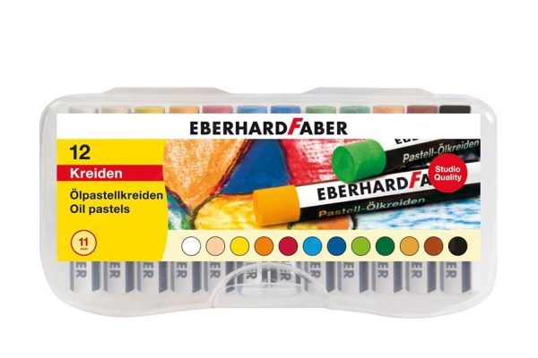 EF Yağlı Pastel 12 renk Plastik Kutu