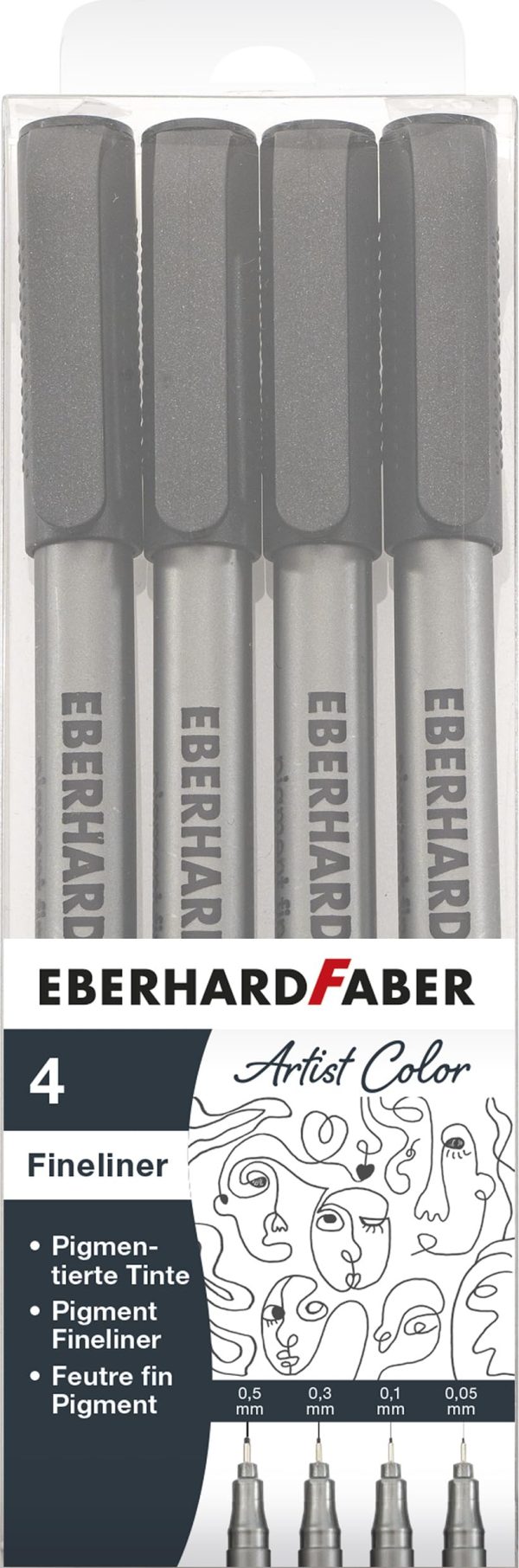 EF Pigment Fineliner 4 lü set