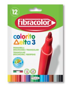 Fibracolor Colorito Delta Keçeli Kalem 12 Renk
