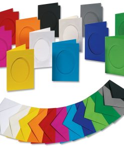Folia 3 kart+3 zarf oval 220 gr sarı
