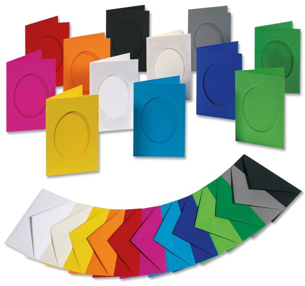 Folia 3 kart+3 zarf oval 220 gr sarı