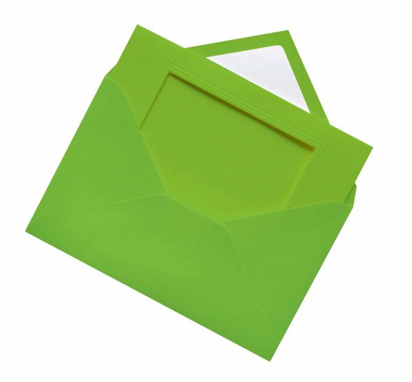 Folia 3 kart+3 zarf dikdörtgen 220 gr açık yeşil