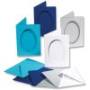 Folia 10.5x15 5 kart 5 zarf oval sky blue