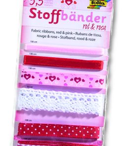 Folia Kumaş Bandı Set 6 çeşit Kırmızı-Pembe