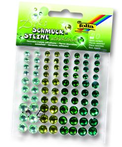 Folia Yapışkanlı Taşlar 80 adet Zümrüt