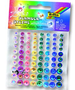 Folia Yapışkanlı Taşlar 80 adet Kristal Gökkuşağı
