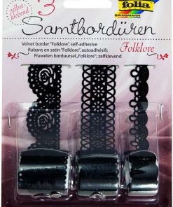 Folia Kadife Bordür Yapışkanlı Set Folklor 3 rulo