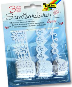 Folia Kadife Bordür Yapışkanlı Set Dantel 3 rulo
