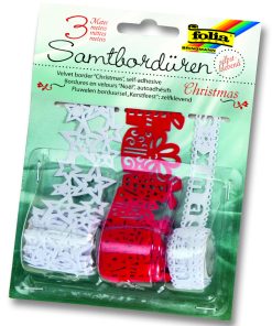 Folia Kadife Bordür Yapışkanlı Set Yılbaşı 3 rulo