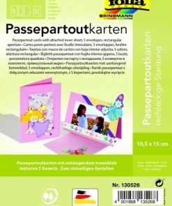 Folia 10.5x 15 5 kart 5 zarf açık pembe