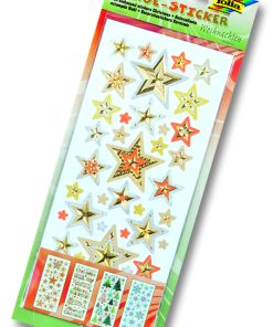 Folia Kabartmalı Sticker 10X23cm 4tabaka Yeni yıl