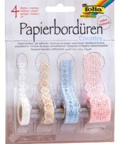 Folia Kadife Bordür Yapışkanlı Set Ülke 4 rulo