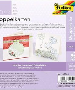 Folia Çiftli Kart 13.5X13.5 5 kart+zarf+pearlbeyaz