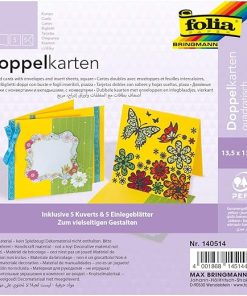 Folia Çiftli Kart 13.5X13.5 5 kart+zarf+sarı