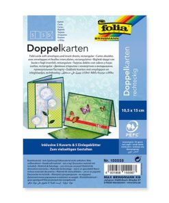 Folia Çiftli 10.5x15 5 kart+5 zarf+iç -yeşil