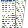 Folia Holo Sticker Harfler-Rakamlar 2tabaka