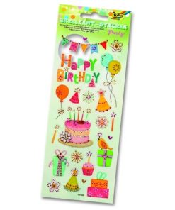 Folia Brillant Sticker 10x23cm Party