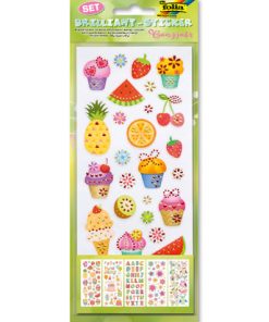 Folia Brillant Sticker Set 10x23cm 5tabaka Tüm yıl