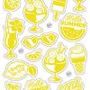 Folia Kabartma Metalik Sticker Altın 25 parça