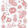 Folia Kabartma Metalik Sticker Pembe 26 parça