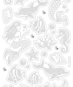 Folia Kabartma Metalik Sticker Gümüş 29 parça