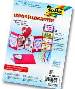 Folia Akordion Kart Kırmızı 300 gr 10x15.5