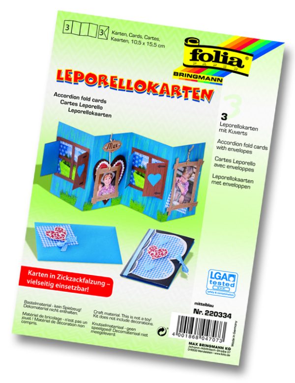 Folia Akordion Kart Kırmızı 300 gr 10x15.5