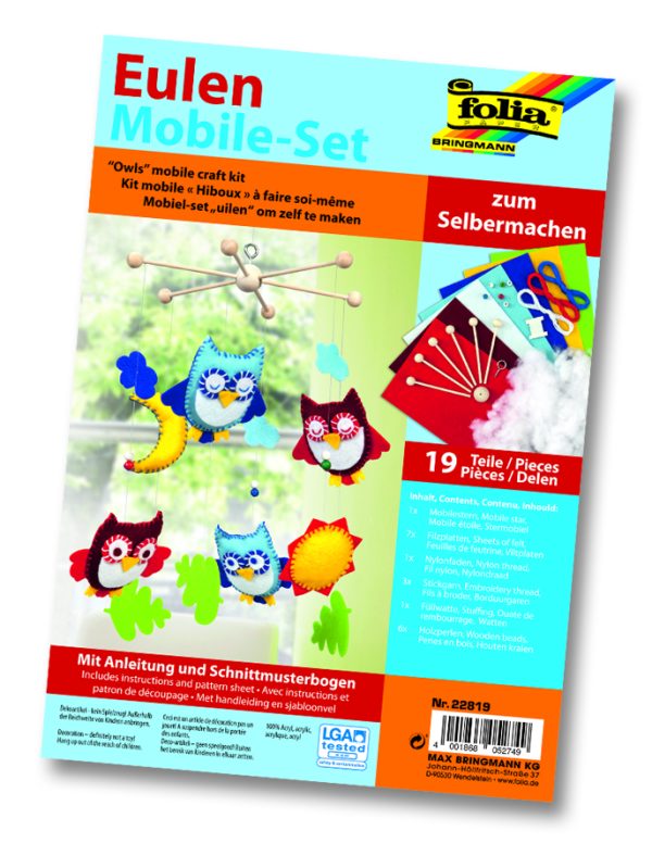 Folia Mobil Keçe Set Baykuşlar 19 parça