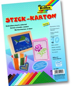 Folia Delikli Nakış Kartonu Renkli Desensiz 10adet