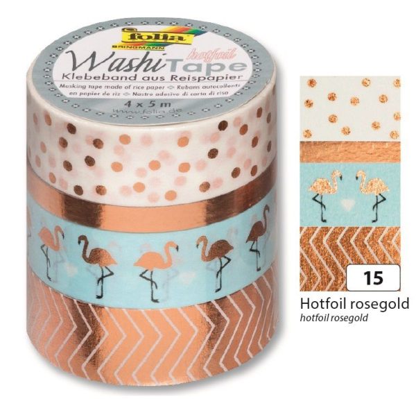 Folia Washi Tape 5 li Set Gül