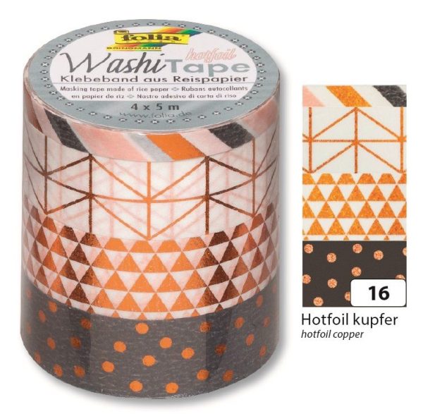 Folia Washi Tape 5 li Set Bakır