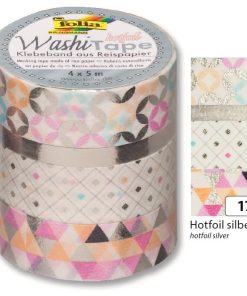 Folia Washi Tape 5 li Set Gümüş