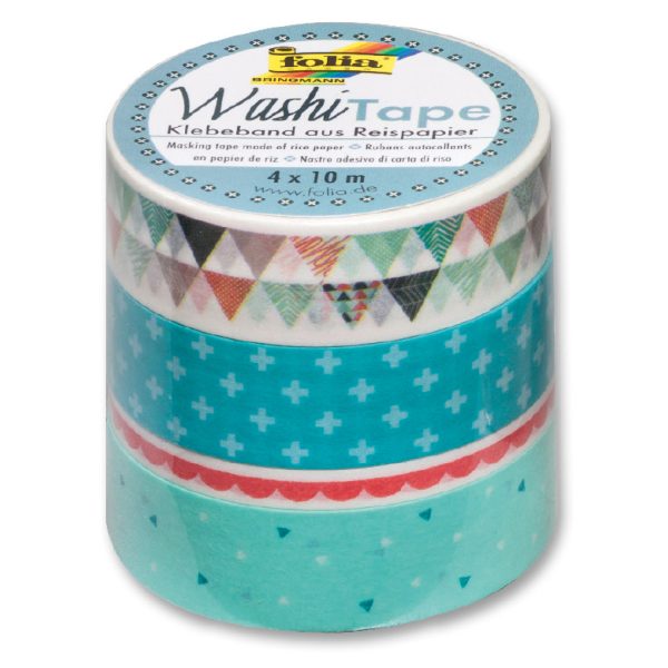 Folia Washi Tape 4 lü Set Pastel