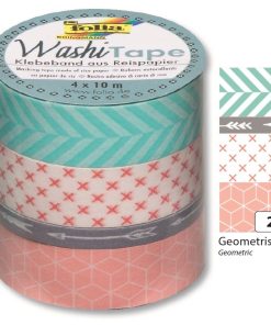 Folia Washi Tape 4 lü Set Geometrik