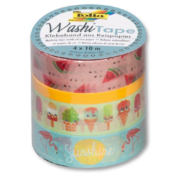 Folia Washi Tape 4 lü Set Tropical