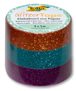 Folia GlitterTape 15mmx5m 3setbakır/t.kuaz/violet