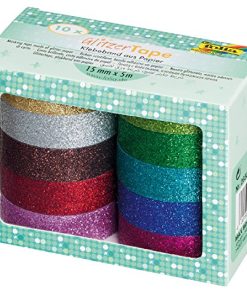 Folia GlitterTape 15mmx5m 10 renk çeşitli