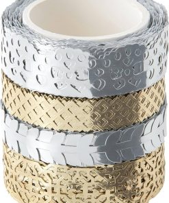 Folia Washi Tape 4lü Set "Gümüş ve Altın"