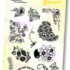 Folia Şeffaf Stampa Çiçekler