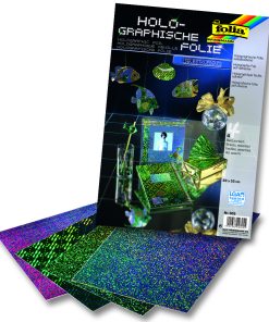 Folia Holografik Folyo 23x33cm Yapışkanlı 4tabaka
