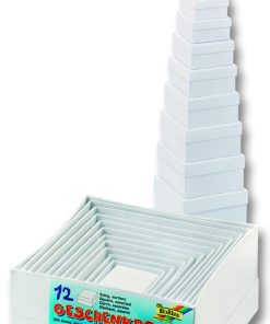 Folia Karton Kutu Set Kare Beyaz 12 parça