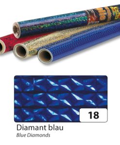 Folia Holografik Folyo 40cmx5m Mavi elmas
