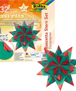 Folia Bascetta Star Set 75gsm 20x20 Hot Red/Green