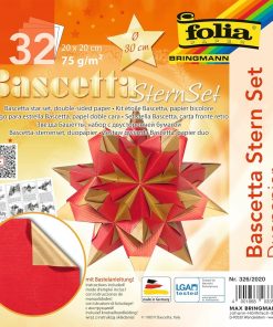 Folia Bascetta Star Set 75gsm 20x20 Hot Red/Gold