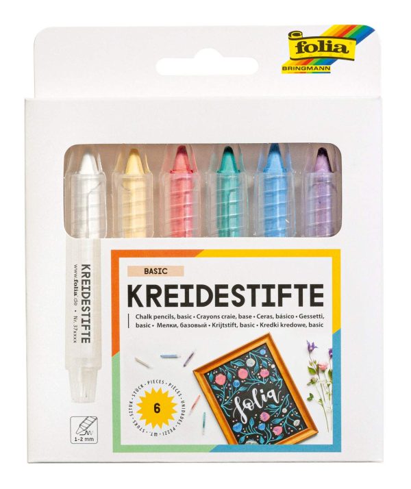 Folia Tebeşir Kalem Seti Basic Renkler 6lı
