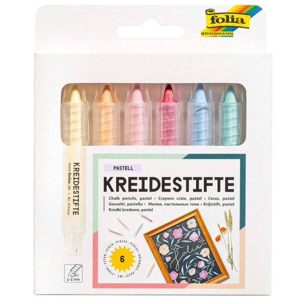 Folia Tebeşir Kalem Seti Pastel Renkler 6lı