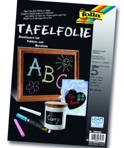 Folia Yapışkanlı Kara Tahta Folyosu 23X23cm