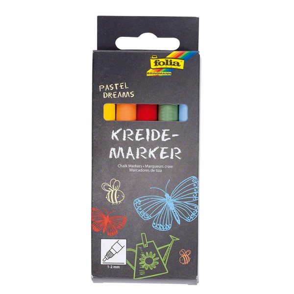 Folia Tebeşir Kalem Markör Set 5li Pastel Dreams